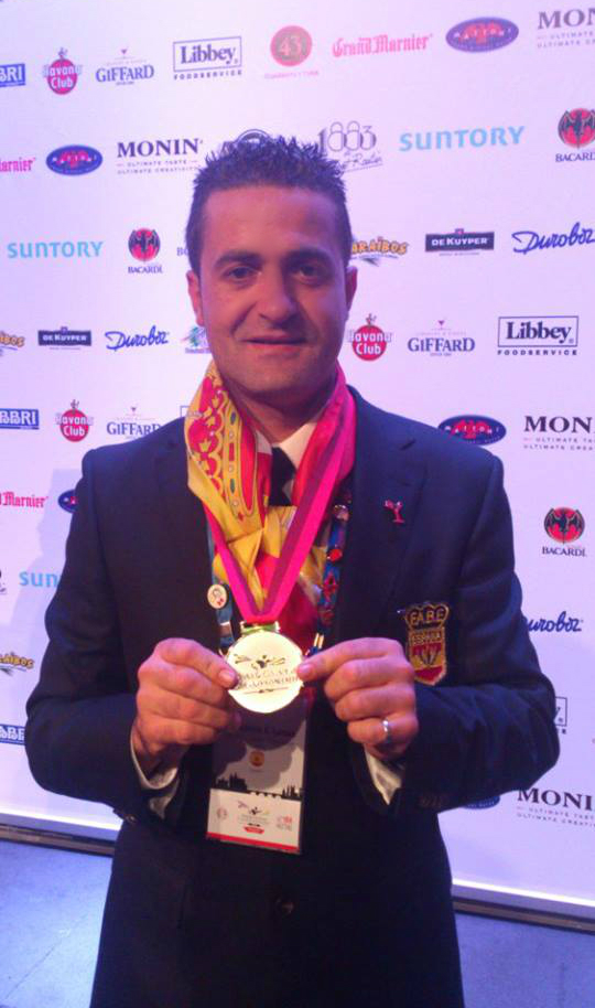 Francisco wins silver medal at the World Cocktail Championship 2013, held in Prague