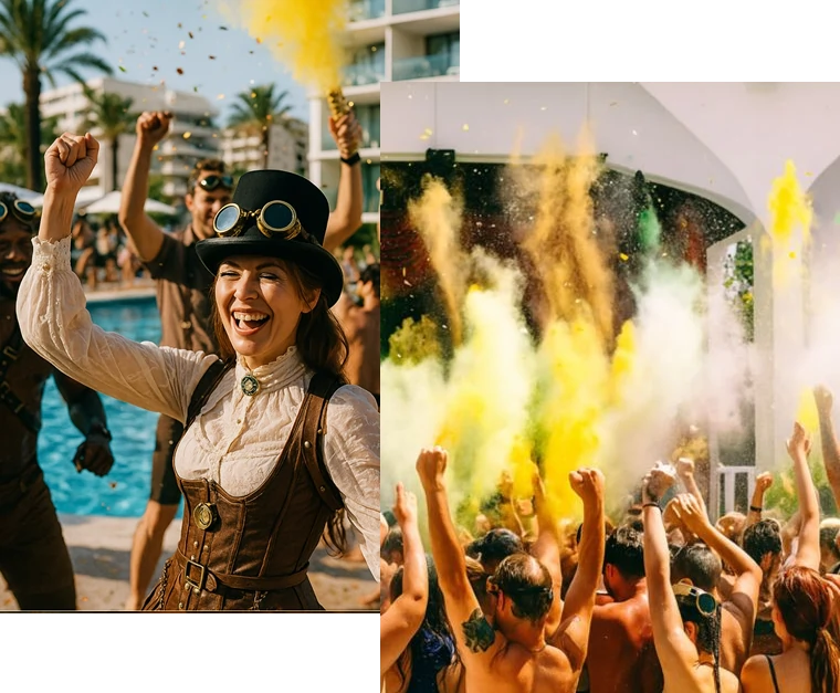 Unique themed parties at MedPlaya Hotels